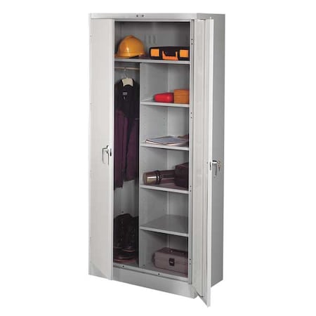 Combo Wardrobe Storage Cabinet, 78 in H, 36 in W, Light Gray, 6 Shelves, 0 Drawers MPN:2472LGY