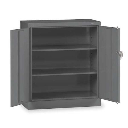 Shelving Storage Cabinet, 42 in H, 36 in W, 18 in D, Swing, Keyed, Medium Gray, 2 Shelves, 0 Drawers MPN:4218MGY