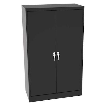 Shelving Storage Cabinet, 60 in H, 36 in W, 18 in D, Swing, Keyed, Black, 4 Shelves, 0 Drawers MPN:6018DHBK