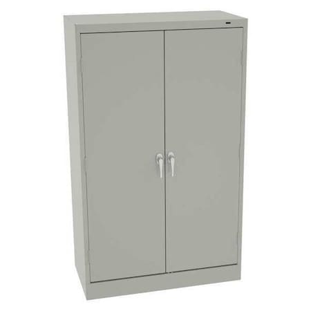 Shelving Storage Cabinet, 60 in H, 36 in W, 18 in D, Swing, Keyed, Light Gray, 4 Shelves, 0 Drawers MPN:6018DHLG