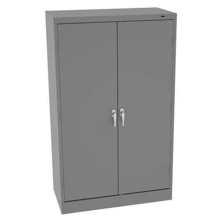 Shelving Storage Cabinet, 60 in H, 36 in W, 18 in D, Swing, Keyed, Medium Gray, 4 Shelves, 0 Drawers MPN:6018DHMG