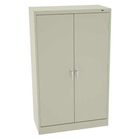 Shelving Storage Cabinet, 60 in H, 36 in W, 18 in D, Swing, Keyed, Champagne/Putty, 4 Shelves MPN:6018DHPY