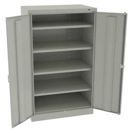 Shelving Storage Cabinet, 60 in H, 36 in W, 24 in D, Swing, Keyed, Light Gray, 4 Shelves, 0 Drawers MPN:6024DHLG