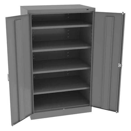 Shelving Storage Cabinet, 60 in H, 36 in W, 24 in D, Swing, Keyed, Medium Gray, 4 Shelves, 0 Drawers MPN:6024DHMG