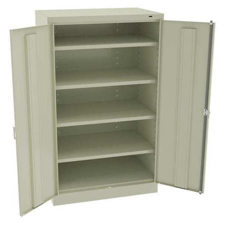 Shelving Storage Cabinet, 60 in H, 36 in W, 24 in D, Swing, Keyed, Putty, 4 Shelves, 0 Drawers MPN:6024DHPY