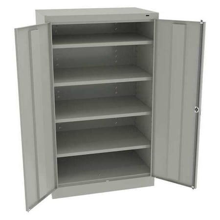 Shelving Storage Cabinet, 60 in H, 36 in W, 24 in D, Swing, Keyed, Light Gray, 4 Shelves, 0 Drawers MPN:6024LG