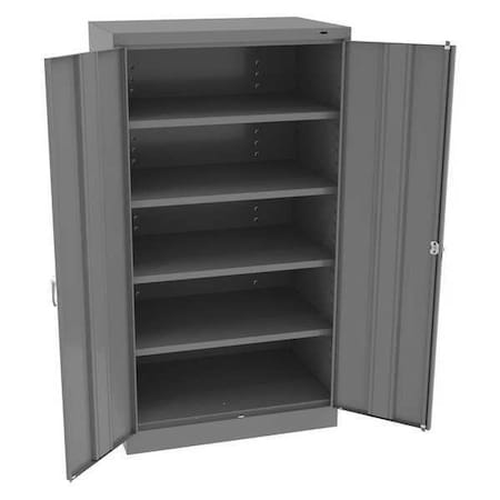 Shelving Storage Cabinet, 66 in H, 36 in W, 24 in D, Swing, Keyed, Medium Gray, 4 Shelves, 0 Drawers MPN:6624DHMG