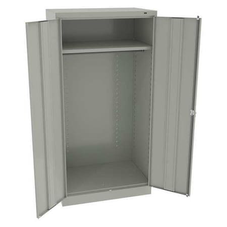 Wardrobe Storage Cabinet, 72 in H, 36 in W, 24 in D, Swing, Keyed, Light Gray, 1 Shelves, 0 Drawers MPN:7124LG