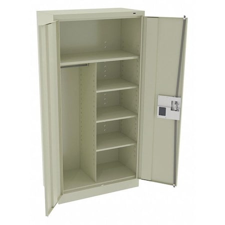 Combo Wardrobe Storage Cabinet, 72 in H, 36 in W, 18 in D, Recessed Pull, Electronic Keypad MPN:7214ELPY