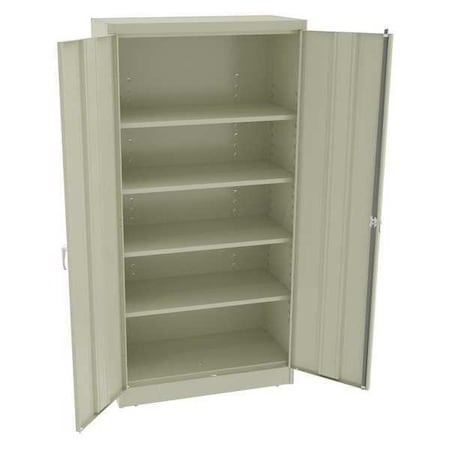 Shelving Storage Cabinet, 72 in H, 36 in W, 18 in D, Swing, Keyed, Champagne/Putty, 4 Shelves MPN:7218DLXPY