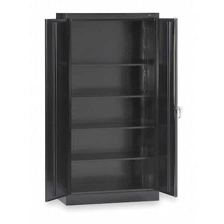 Stationary Storage Cabinet, 24 Gauge Steel, 72 in H x 36 in W x 24 in D, Black MPN:7224BK