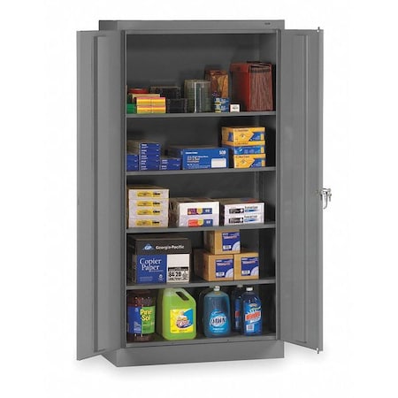Shelving Storage Cabinet, 72 in H, 36 in W, Medium Gray, 5 Shelves, 0 Drawers MPN:7224MGY