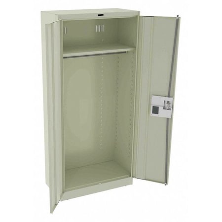 Wardrobe Storage Cabinet, 78 in H, 36 in W, 18 in D, Recessed Pull, Electronic Keypad, Putty MPN:7818WELPY