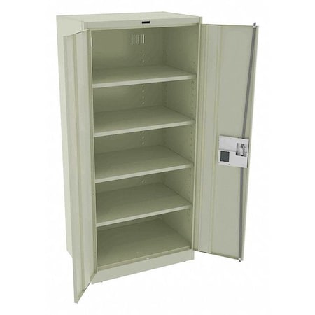 Shelving Storage Cabinet, 78 in H, 36 in W, 24 in D, Recessed Pull, Electronic Keypad, 4 Shelves MPN:7824ELPY