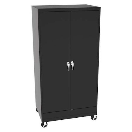 Shelving Storage Cabinet, 73 in H, 36 in W, 24 in D, Swing, Keyed, Black, 4 Shelves, 0 Drawers MPN:CK6624DHBK
