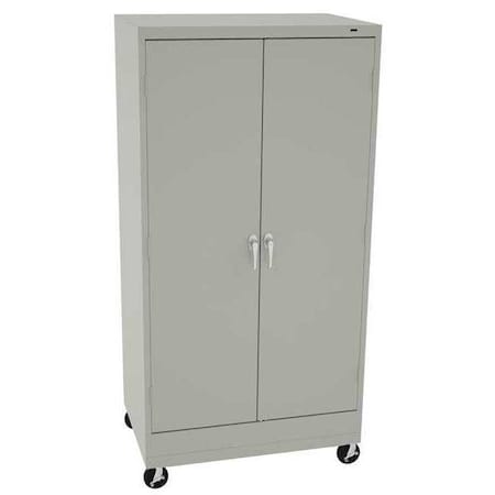 Shelving Storage Cabinet, 73 in H, 36 in W, 24 in D, Swing, Keyed, Light Gray, 4 Shelves, 0 Drawers MPN:CK6624DHLG