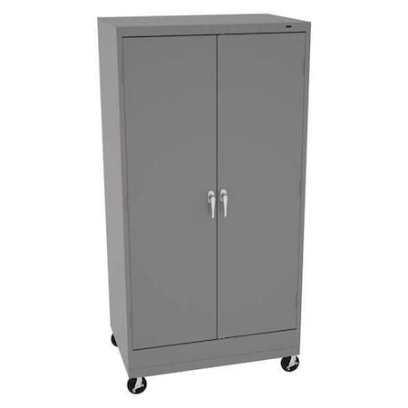 Shelving Storage Cabinet, 73 in H, 36 in W, 24 in D, Swing, Keyed, Medium Gray, 4 Shelves, 0 Drawers MPN:CK6624DHMG