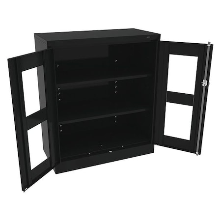 Shelving Storage Cabinet, 42 in H, 36 in W, Black, 0 Drawers MPN:CVD1442 BLACK