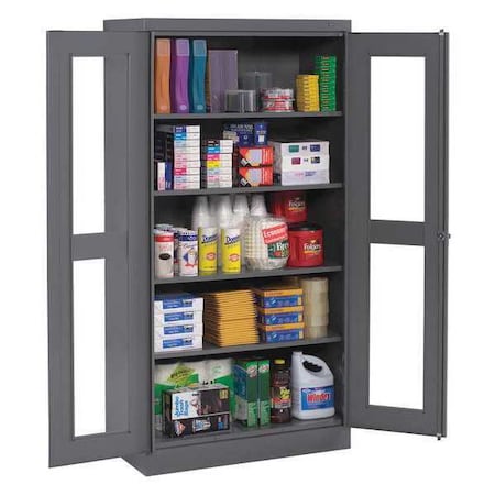 Shelving Storage Cabinet, 72 in H, 36 in W, Medium Gray, 0 Drawers MPN:CVD1470 MED GREY