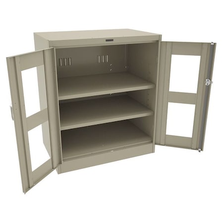 Shelving Storage Cabinet, 42 in H, 36 in W, 24 in D, Swing, Keyed, Sand, 2 Shelves, 0 Drawers MPN:CVD2442 SAND