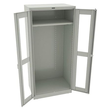 Wardrobe Storage Cabinet, 78 in H, 36 in W, 24 in D, Swing, Keyed, Light Gray, 1 Shelves, 0 Drawers MPN:CVD2471 LIGHT GREY