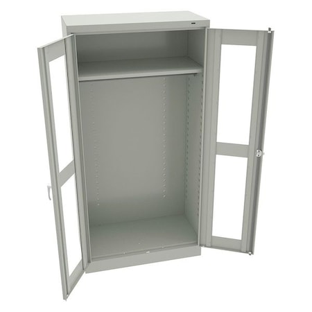Wardrobe Storage Cabinet, 72 in H, 36 in W, 18 in D, Swing, Keyed, Light Gray, 1 Shelves, 0 Drawers MPN:CVD7114 LIGHT GREY