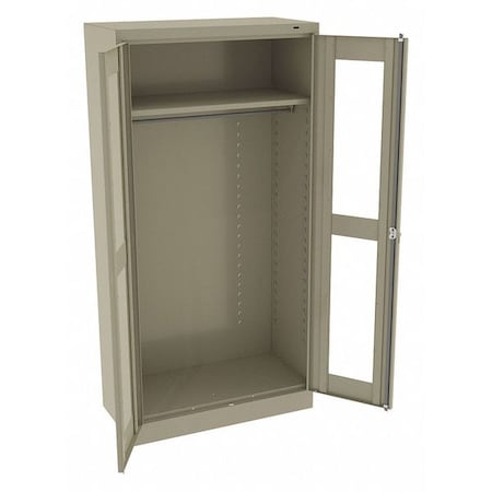 Wardrobe Storage Cabinet, 72 in H, 36 in W, 18 in D, Swing, Keyed, Sand, 1 Shelves, 0 Drawers MPN:CVD7114 SAND