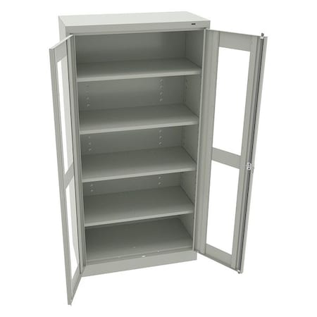 Shelving Storage Cabinet, 72 in H, 36 in W, Light Gray, 5 Shelves, 0 Drawers MPN:CVD7218 LIGHT GREY