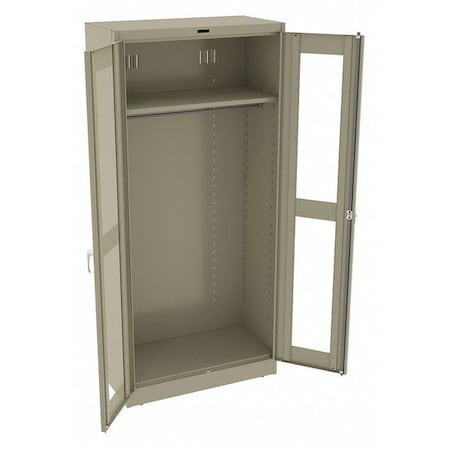 Wardrobe Storage Cabinet, 78 in H, 36 in W, 18 in D, Swing, Keyed, Sand, 1 Shelves, 0 Drawers MPN:CVD7818W SAND