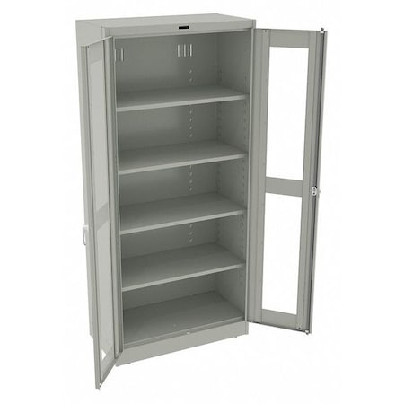 Shelving Storage Cabinet, 78 in H, 36 in W, Swing, Keyed, Light Gray, 5 Shelves, 0 Drawers MPN:CVD7824 LIGHT GREY