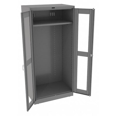 Wardrobe Storage Cabinet, 78 in H, 36 in W, 24 in D, Swing, Keyed, Medium Gray, 1 Shelves, 0 Drawers MPN:CVD7824W MED GREY