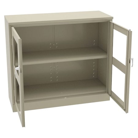 Shelving Storage Cabinet, 42 in H, 48 in W, 18 in D, Swing, Keyed, Sand, 2 Shelves, 0 Drawers MPN:CVDJ1842A SAND