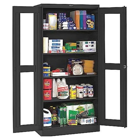 Shelving Storage Cabinet, 78 in H, 48 in W, Black, 0 Drawers MPN:CVDJ1878A BLACK