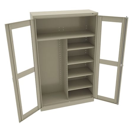 Combo Wardrobe Storage Cabinet, 78 in H, 48 in W, 18 in D, Swing, Keyed, Sand, 5 Shelves, 0 Drawers MPN:CVDJ1878SUC SAND