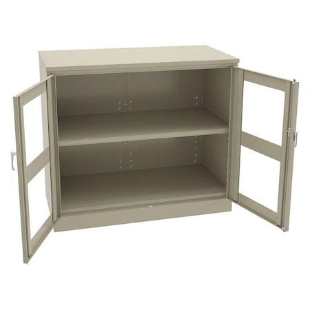Shelving Storage Cabinet, 42 in H, 48 in W, 24 in D, Swing, Keyed, Sand, 2 Shelves, 0 Drawers MPN:CVDJ2442A SAND
