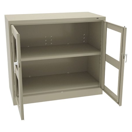 Shelving Storage Cabinet, 42 in H, 48 in W, 24 in D, Swing, Keyed, Sand, 2 Shelves, 0 Drawers MPN:CVDJ2442SU SAND