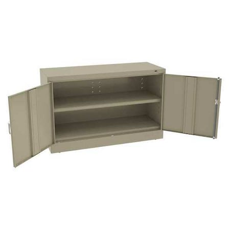 Shelving Storage Cabinet, 30 in H, 48 in W, 18 in D, Swing, Keyed, Sand, 1 Shelves, 0 Drawers MPN:J1830SUSD