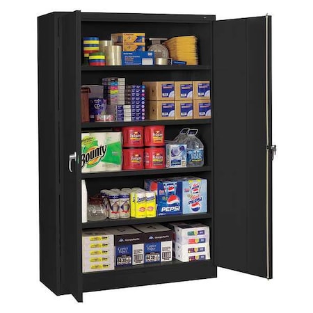 Shelving Storage Cabinet, 78 in H, 48 in W, Black, 0 Drawers MPN:J2478ABK