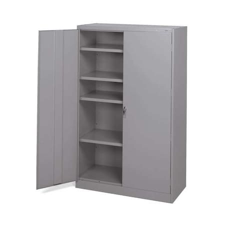 Combo Wardrobe Storage Cabinet, 78 in H, 48 in W, Swing, Keyed, Light Gray, 6 Shelves, 0 Drawers MPN:J2478C LIGHT GREY
