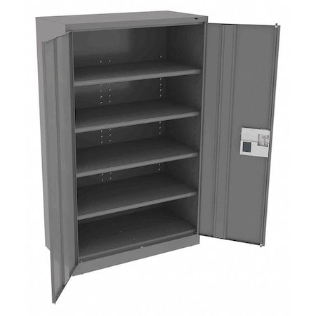 Shelving Storage Cabinet, 78 in H, 48 in W, 24 in D, Recessed Pull, Electronic Keypad, Medium Gray MPN:J2478SUELMG