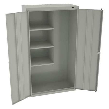 Janitorial Storage Cabinet, 64 in H, 36 in W, Light Gray, 0 Drawers MPN:JAN6618DHLG