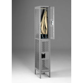 Tennsco® 2-Tier 2 Door Ventilated Locker w/ Legs 12