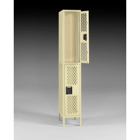 Tennsco® 2-Tier 2 Door Ventilated Locker w/ Legs 12