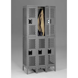 Tennsco® 2-Tier 6 Door Ventilated Locker w/ Legs 36