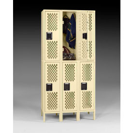 Tennsco® 2-Tier 6 Door Ventilated Locker w/ Legs 36