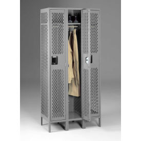 Tennsco® 1-Tier 3 Door Ventilated Locker w/ Legs 36