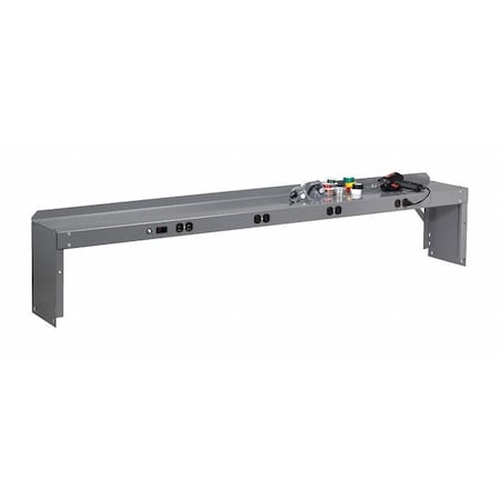 Electrical Shelf Riser, 72x10-1/2x12, Gray MPN:RE-1072 MED GREY
