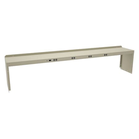 Electrical Shelf Riser, 96Wx15Dx18H, Gray MPN:RE-18-1596