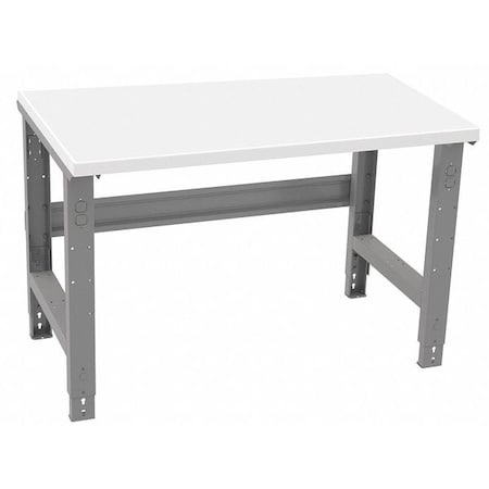 Bolted Plastic Top Work Bench with Adjustable Legs, Laminate, 48