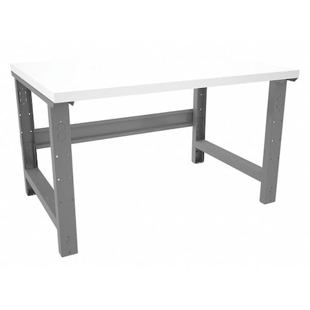 Bolted Workbench, Laminate, 48 in W, 27-7/8 in to 35-3/8 in Height, 1, 000 lb, Straight MPN:WBA-1-3648P